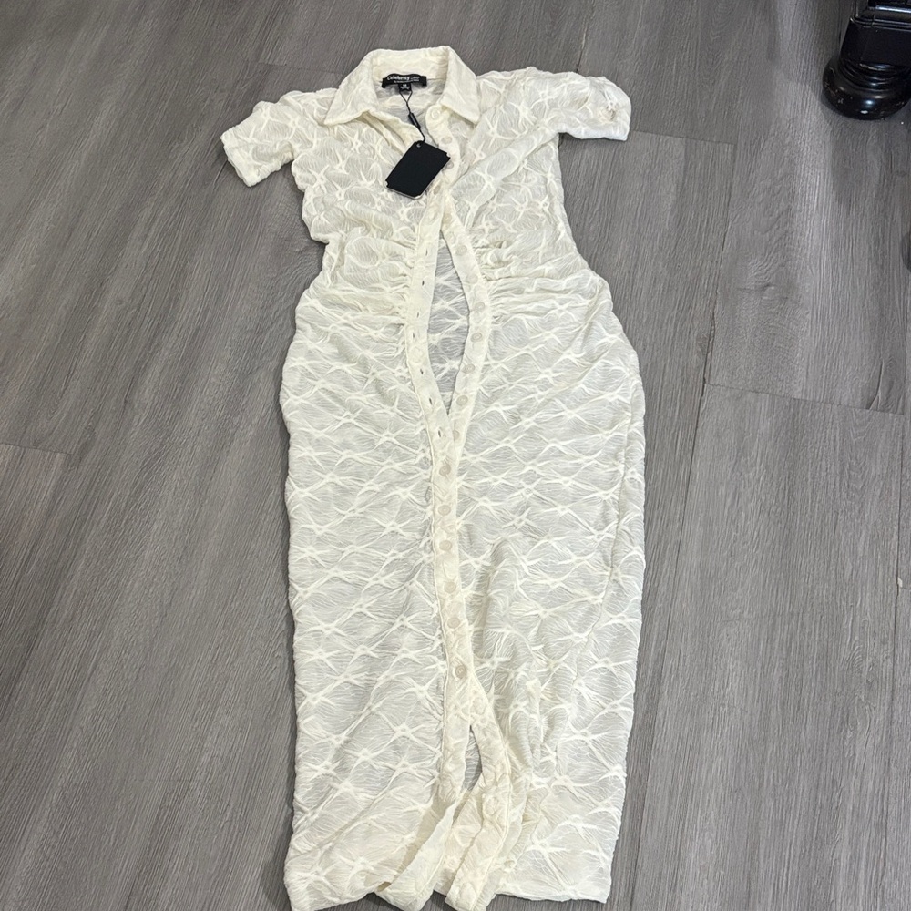 Celebrate It Ivory Lace Maxi Dress